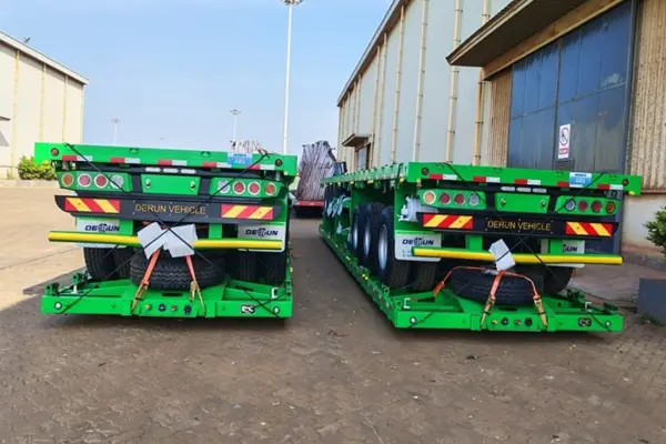 Derun 4 وحدات Tri-Axle Cargo Dropside Semi تم إرسالها إلى الجزائر