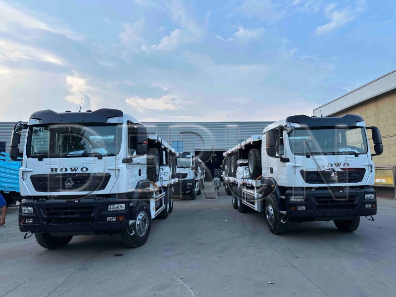 10 وحدات Howo TX Fence Truck مع مقطورة شحن شحن تم إرسالها بنجاح إلى إثيوبيا