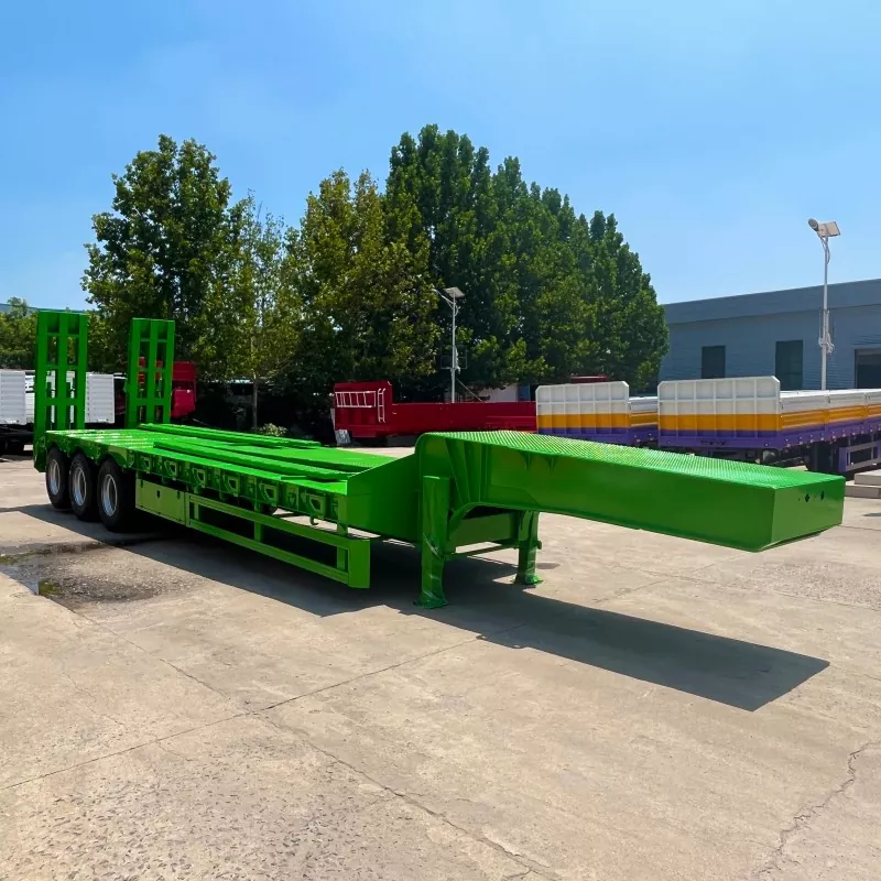 3 المحور 60Ton Lowbed نصف مقطورة